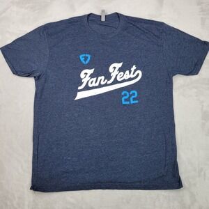 Wiz‎ Khalifa Shirt Mens Large Blue Crew Jersey Alesso Concert Fan Fest Chicago